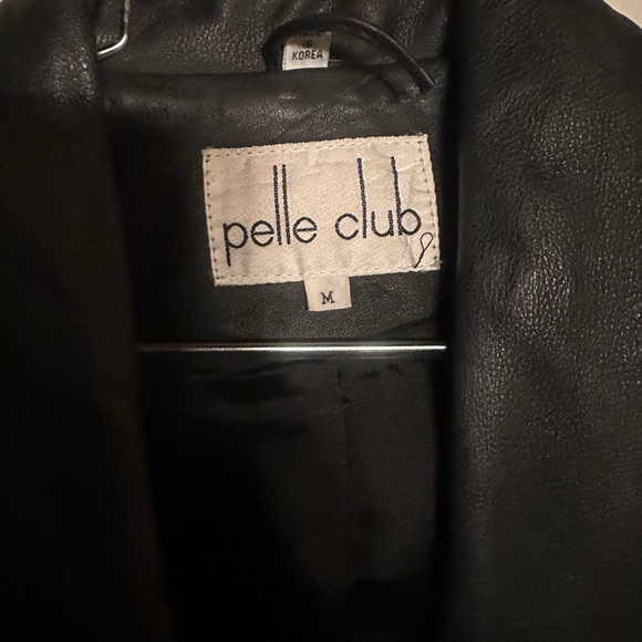 Vintage 80's Pelle Club Women’s black leather coat Medium - Picture 3 of 15
